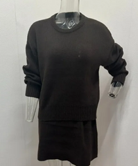 Women’s Matching Knit Sweater Skirt Set