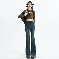 Casual Ragged Flared Pants for Women
