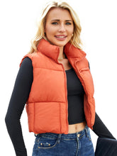 Modern Bubble Cropped Puffer Vest for Women