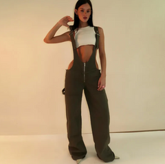 Y2K Denim Overalls for Women