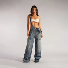 Y2K Denim Overalls for Women