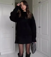 Women’s Matching Knit Sweater Skirt Set