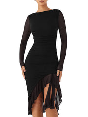 Elegant Women’s Bodycon Midi Dress
