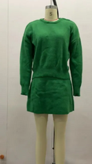 Women’s Matching Knit Sweater Skirt Set
