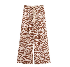 Y2K Zebra Print Jeans for Women