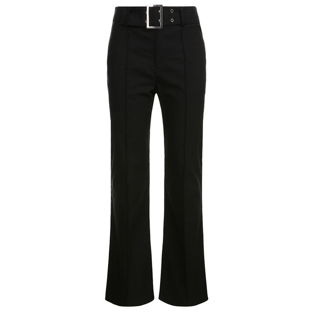 Y2K Vintage Black Flare Jeans for Women