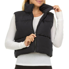 Cropped Puffer Vest for Women
