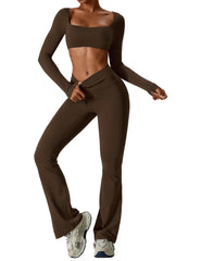 Coffee 2-Piece Fitness Set for Women