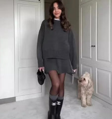 Women’s Knitwear Skirt Outfit