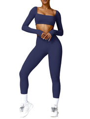 Long Sleeve 2-Piece Gym & Yoga Set for Women