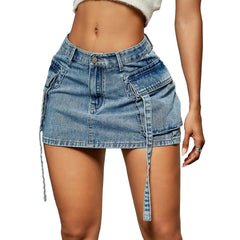 Trendy Y2K Denim Mini Skirt