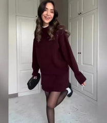 Women’s Knitwear Skirt Outfit